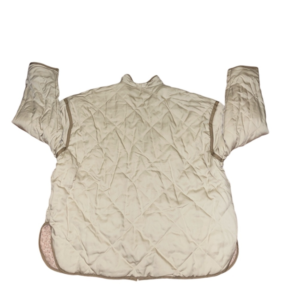 NEW BLANK NYC Reversible Quilted Puffy Cream/Pink Floral Print Button-up Jacket - Picture 13 of 13